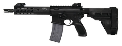 SIG M400 Pistol .300 AAC Blackout 9 Inch Barrel Flip-Up Sights Geissele Handguard With Pistol Stabilizer Brace 30 Round