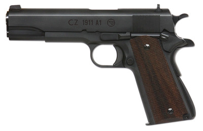 CZ 1911 A1 .45 ACP 5 Inch Barrel Checkered Walnut Grips Black 7 Round