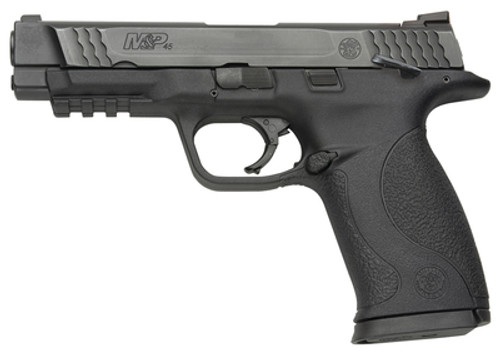 M&P Full Size .45 ACP 4.5 Inch Barrel Black Melonite Finish White Dot Sights Manual Safety 10 Round