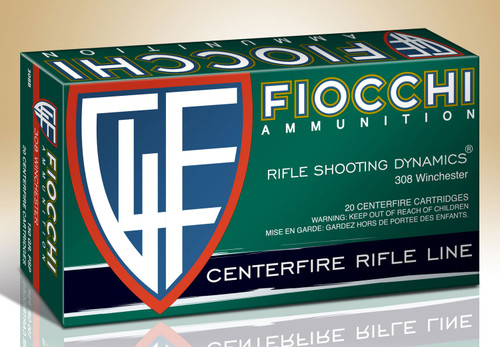 Fiocchi 308B Shooting Dynamics  308 Win/7.62 NATO 150 GR Pointed Soft Point (PSP) 20 Bx/ 10 Cs