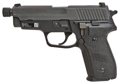 P228 M11-A1 9mm 3.9 Inch Threaded Barrel Siglite Night Sights Black Nitron Finish Black Grips 15 Round