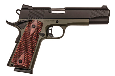 Citadel M-1911 Cerakotes Full Size 9mm 5 Inch Barrel OD Green Cerakote Frame and Wood Grips 8 Round