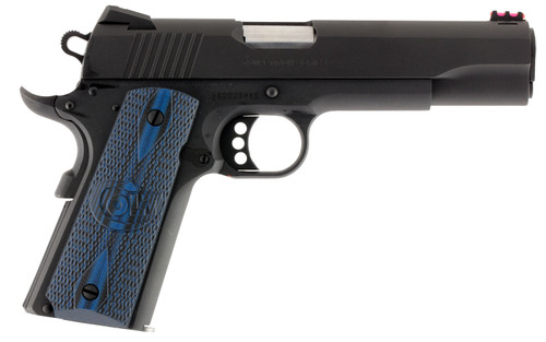 Colt Mfg O1982CCS 1911 Competition Government 9mm Luger Single 5 9+1 Blue G10 w/Logo Grip Blued Carbon Steel Slide