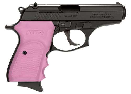 Bersa T380M8P Thunder 380 380 Automatic Colt Pistol (ACP) Single/Double 3.50 8+1 Pink Wraparound Rubber Grip Black