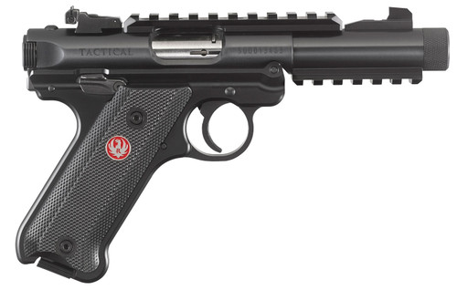 Ruger 40150 Mark IV Tactical 22 LR SAO 4.40 10+1 Black Checkered Grip Black Slide