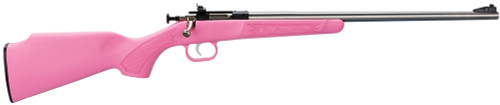 Crickett 221SS Crickett Bolt 22 Long Rifle 16.12 Pink Synthetic Stainless Steel