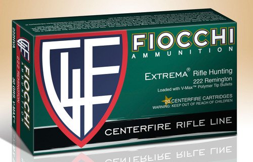 Fiocchi 222HVA Extrema  222 Remington 50 GR V-Max 20 Bx/ 10 Cs