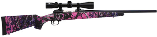 Savage 22205 11 Trophy Hunter XP Youth with Nikon Scope 223 Remington 20 4+1 Muddy Girl Fixed Stock Black Carbon Steel Receiver