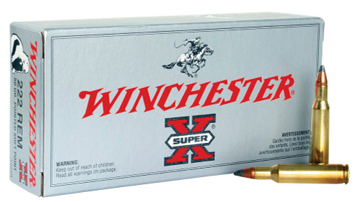 Winchester Ammo X222R Super-X  222 Remington 50 GR Pointed Soft Point (PSP) 20 Bx/ 10 Cs