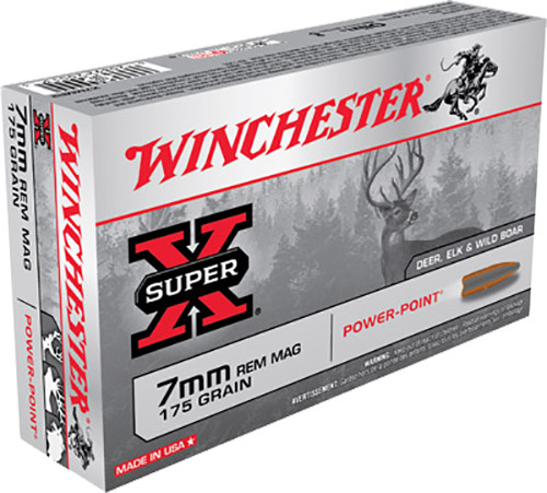 Winchester Ammo X7MMR2 Super-X  7mm Remington Magnum 175 GR Power-Point (PP) 20 Bx/ 10 Cs