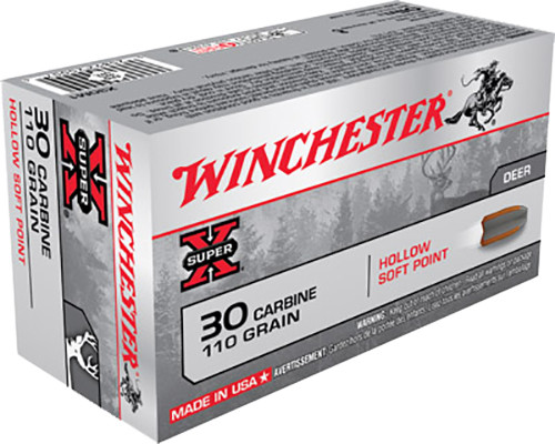 Winchester Ammo X30M1 Super-X  30 Carbine 110 GR Hollow Soft Point (HSP) 50 Bx/ 10 Cs