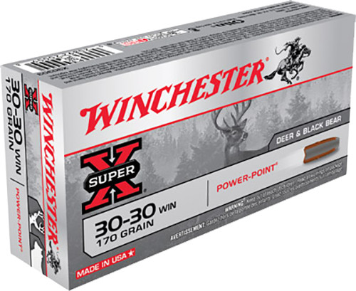 Winchester Ammo X30303 Super-X  30-30 Winchester 170 GR Power-Point (PP) 20 Bx/ 10 Cs