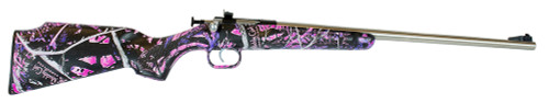 Crickett 167SS Crickett Bolt 22 Long Rifle 16.1 1rd Synthetic Muddy Girl Stk Stainless Steel