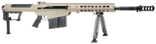 Model M107A1 .50 BMG 20 Inch Chrome Lined Fluted Barrel with Black Finish Suppressor-Ready Muzzle Brake Tan Cerakoted Receiver 10 Round