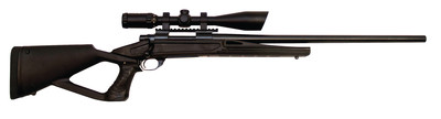 Howa Bolt Action .223 Remington 24 Inch Heavy Varmint Barrel Blue Finish Talon Thumbhole Black Stock 5 Rounds With Nikko Stirling 3-10x42mm Riflescope