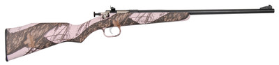 Model 161 Youth Rifle With Lock .22 Long Rifle 16.125 Inch Barrel Blue Finish Mossy Oak Pink Blaze Stock