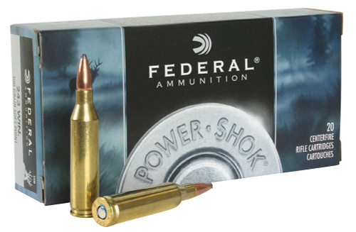 Federal 243B Power-Shok  243 Winchester 100 GR Jacketed Soft Point (JSP) 20 Bx/ 10 Cs