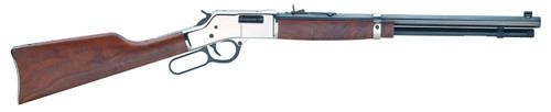Henry H006MS Big Boy Silver Lever 357 Magnum/38 Special 20 10+1 American Walnut Stk Silver Receiver/Blued Barrel