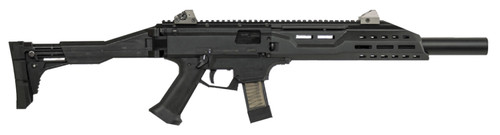 CZ 08507 Scorpion EVO 3 S1 Carbine Faux Suppressor Semi-Automatic 9mm Luger 16.20 20+1 Black Folding Right Side Adjustable Synthetic Stock Black Polymer Receiver