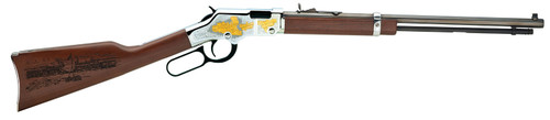 Henry H004RR Golden Boy American Railroad Tribute Lever 22 Short/Long/Long Rifle 20 16 LR/21 Short American Walnut Stk Nickel Receiver/Blued Barrel