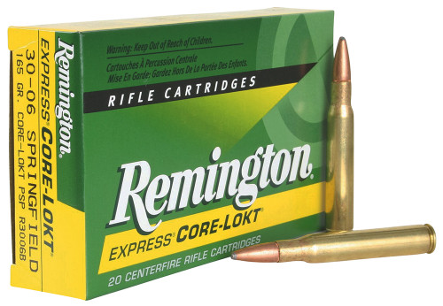Remington Ammunition R3006B Core-Lokt  30-06 Springfield 165 GR Core-Lokt Pointed Soft Point 20 Bx/ 10 Cs
