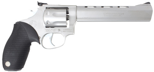 Taurus 2170069 17 Tracker Revolver Single/Double 17 HMR 6.50 7 Round Black Ribber Grip Stainless