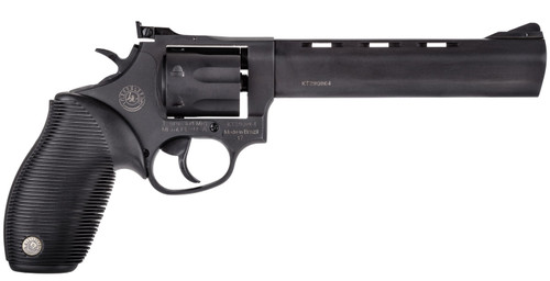 Taurus 2170061 17 Tracker Revolver Single/Double 17 HMR 6.50 7 Round Black Ribber Grip Blued