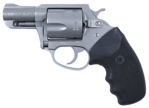 Charter Arms 73520 Mag Pug Standard Revolver Single/Double 357 Magnum 2.20 5 Round Black Rubber Grip Stainless