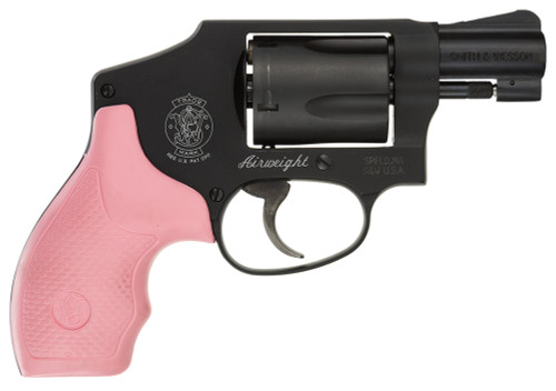 Smith & Wesson 150469 442 Airweight 38 Special 1.88 5 Round Black Stainless Steel Pink Synthetic Grip