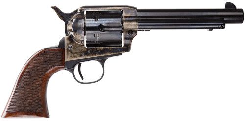 Taylors and Company 4108DE The Smoke Wagon Deluxe 357 Mag 6 Round 5.50 Blued Walnut Grip