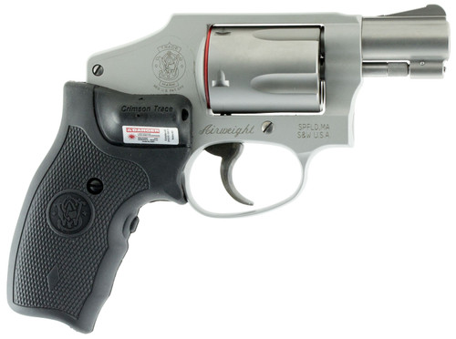 Smith & Wesson 150972 642 Airweight Crimson Trace Lasergrip 38 Special 1.88 5 Round Stainless Steel Black Synthetic Crimson Trace Lasergrip Grip