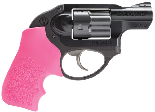 Ruger 5409 LCR DAO 38 Special +P 1.87 5 Round Pink Hogue Tamer Monogrip Grip Black Matte