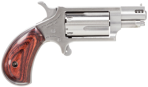 NAA NAA22MSP Mini-Revolver  Single 22 Mag 1.13 5 Rd Rosewood Bird's Head Grip