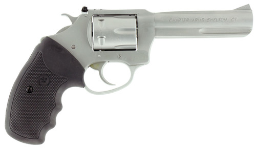 Charter Arms 72242 Pathfinder Target Revolver Single 22 Long Rifle (LR) 4.20 6 Rd Black Rubber Grip Stainless