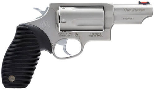 Taurus 2441039T Judge 45/410 Revolver Single/Double 45 Colt (LC)/410 3 5 Rd Black Ribber Grip Stainless