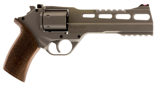 Chiappa Firearms CF340249 Rhino 60SAR *CA Compliant 357 Mag 6 6 Round Nickel Plated Walnut Grip