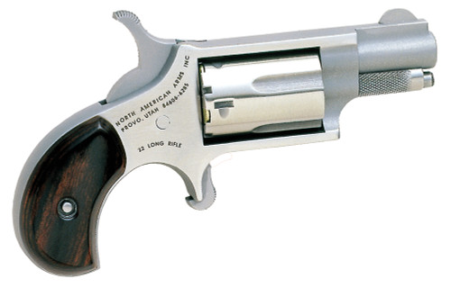 NAA 22LR Mini-Revolver  Single 1.13 5 Rd Rosewood Bird's Head Grip