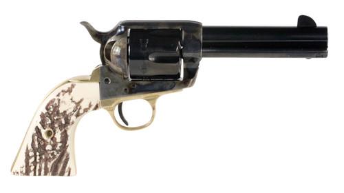 Taylors and Company OG1409 1873 Cattleman Single 45 Colt (LC) 4.75 6 Rd Stag Imitation Grip Blued