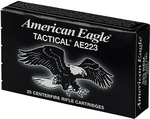 Federal AE223J American Eagle  223 Rem/5.56NATO 55 GR Full Metal Jacket Boat Tail 20 Bx/ 25 Cs Federal AE223J American Eagle  223 Rem/5.56NATO 55 GR Full Metal Jacket Boat Tail 20 Bx/ 25 Cs
