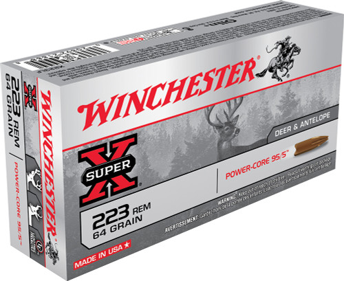 Winchester Ammo X223LF Super-X  223 Remington 64 GR Power-Core 95/5 20 Bx/ 10 Cs