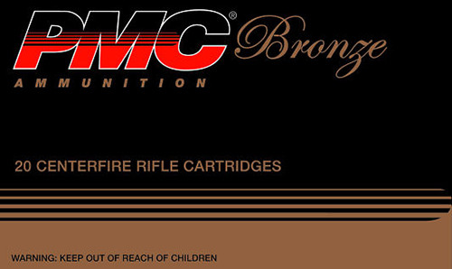 PMC 223A Bronze  223 Rem/5.56 NATO 55 GR Full Metal Jacket Boat Tail (FMJBT) 20 Bx/ 50 Cs