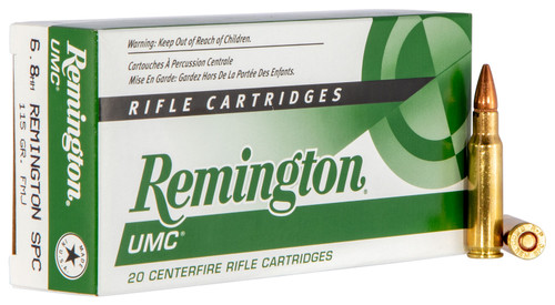 Remington Ammunition L68R2 UMC  6.8 SPC 115 GR Full Metal Jacket (FMJ) 20 Bx/ 10 Cs