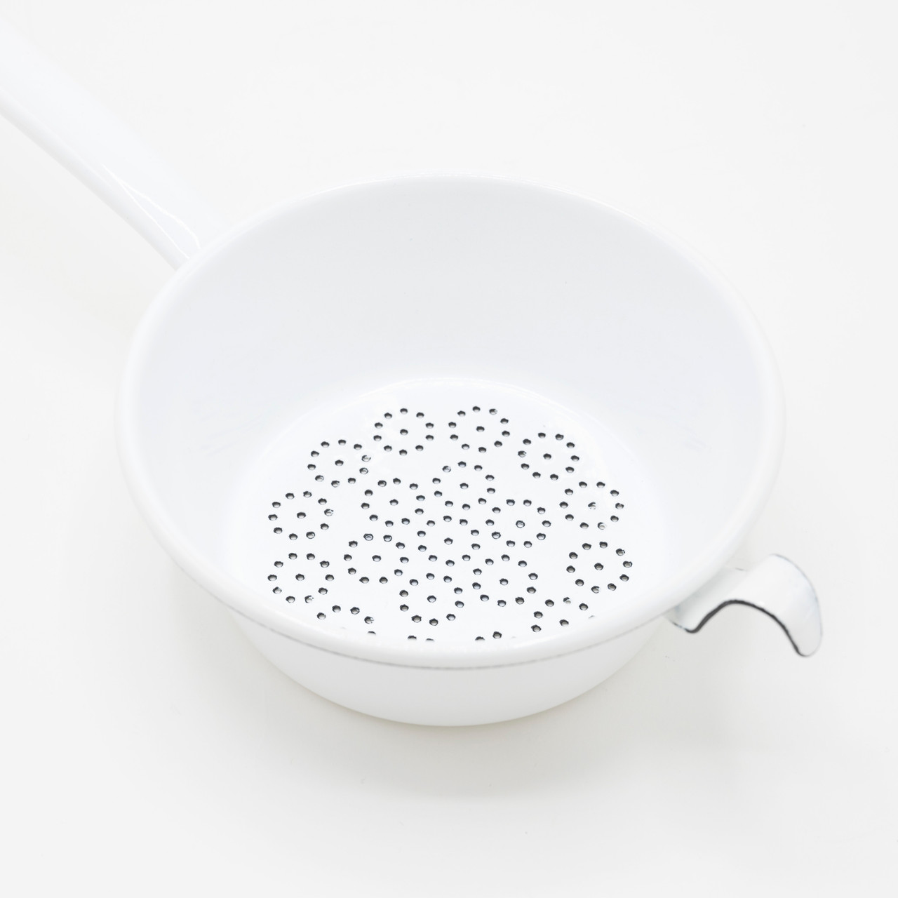 White Hook Enamel Colander 