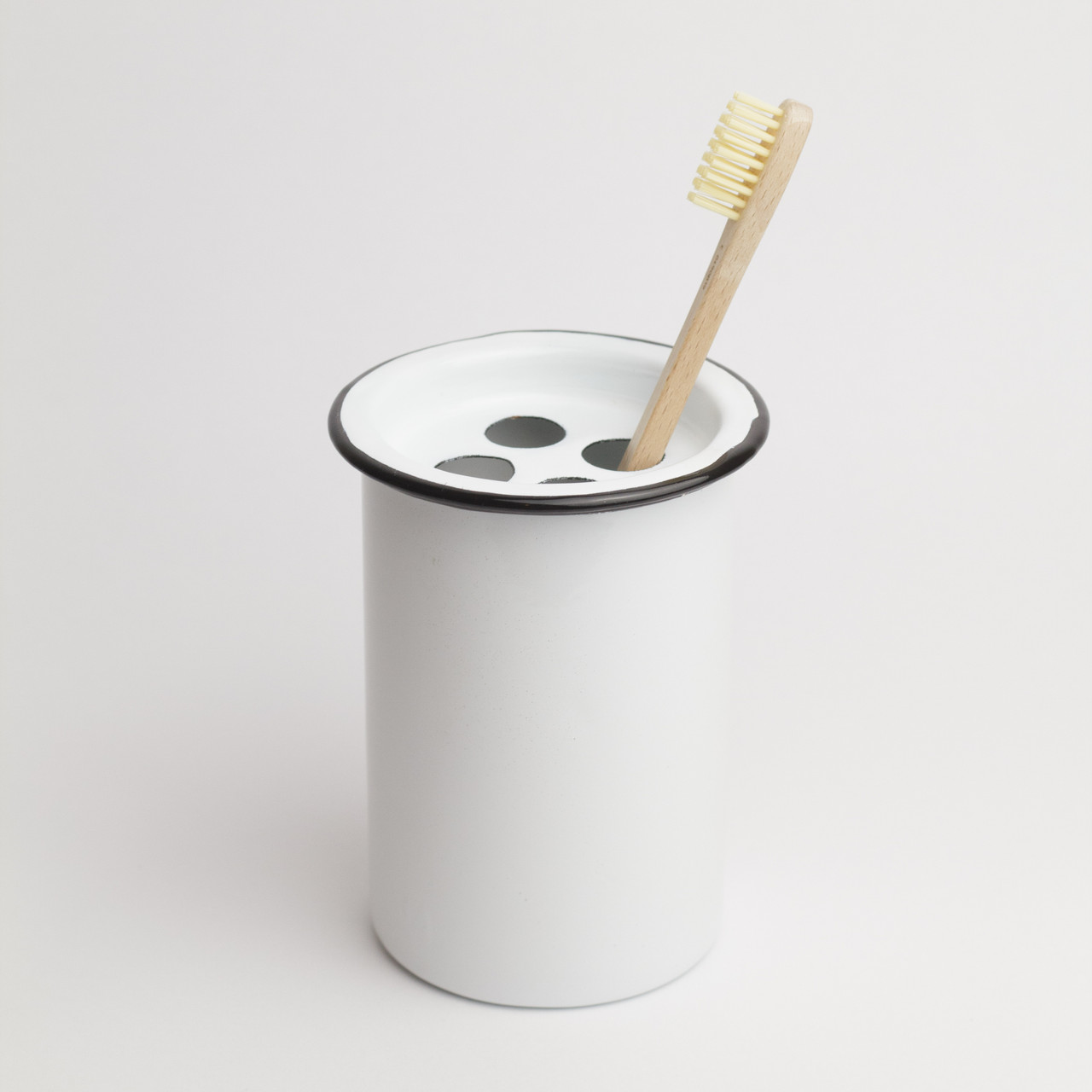 Enamel Toothbrush Mug