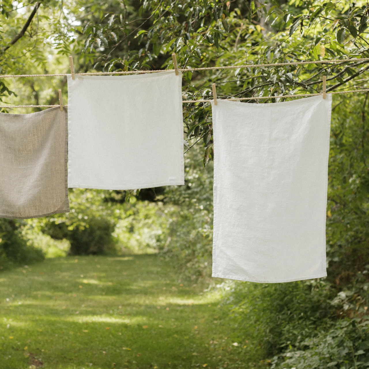 Linen Kitchen Towel - White