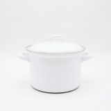 White Enamel High Pot