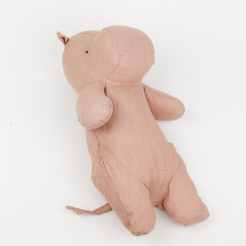 Dusty Rose Stuffed Hippo