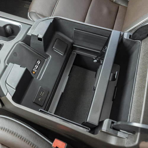 Tuffy Console Safe W/ Keyed Lock For Chevrolet Silverado W/ Wireless Charging Pad Console