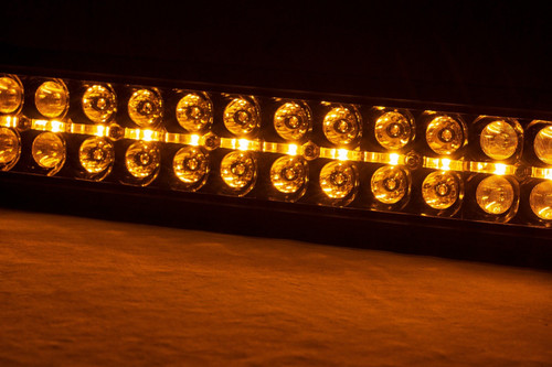 30 Inch Black Series LED Light Bar | Curved | Dual Row | Amber DRL