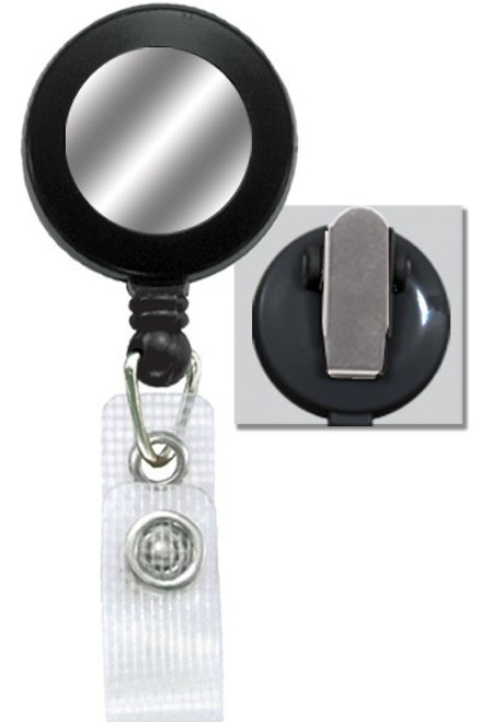 Menda 35088 - Badge Reel w/Swivel Clip, Black | Tequipment